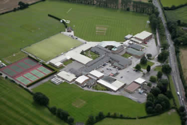 aerial view of the school
