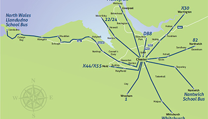 bus routes to King's Chester