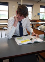 6th form reading in lab