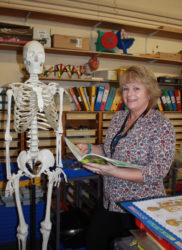 Reading to a skeleton