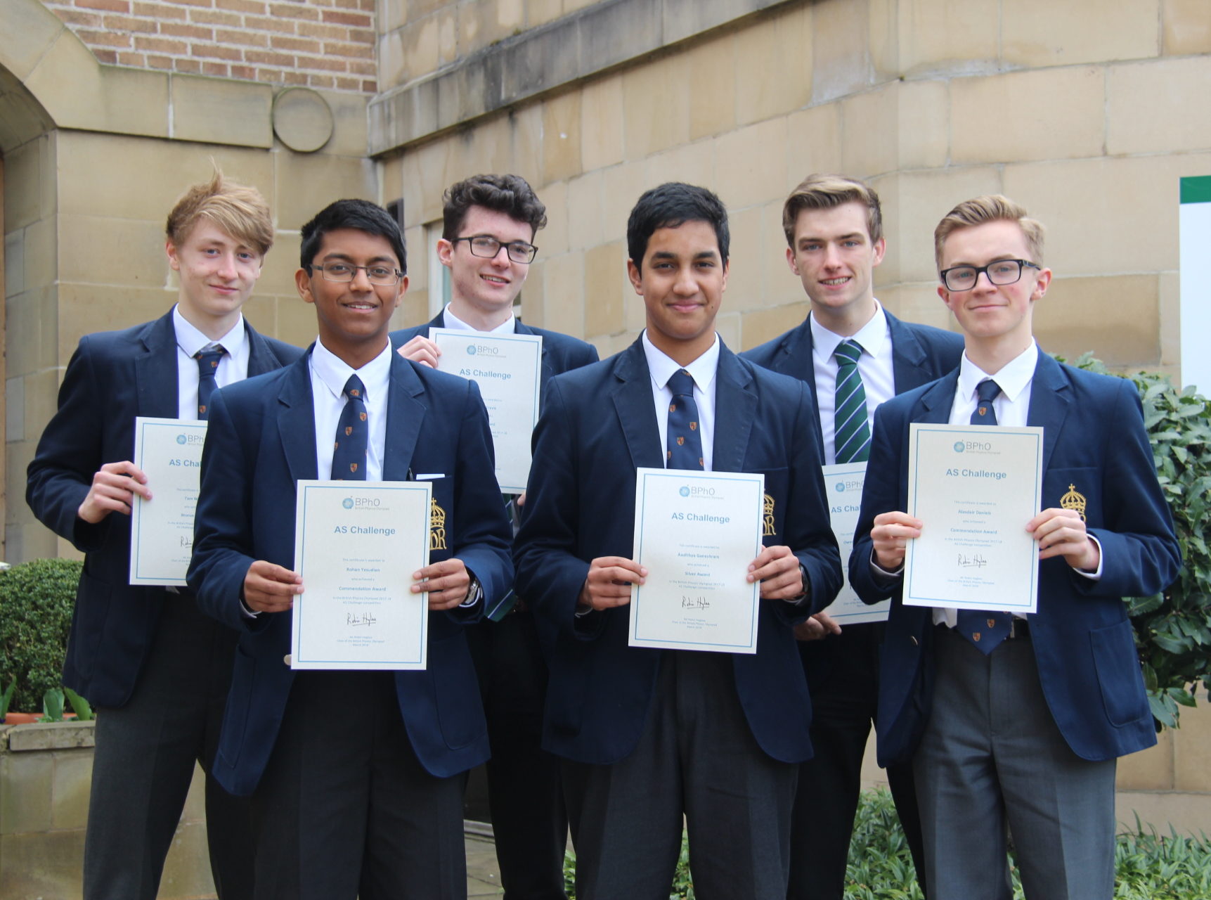 Success in British Physics Olympiad The King's School Chester