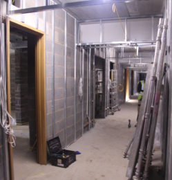 Corridor leading to changing rooms