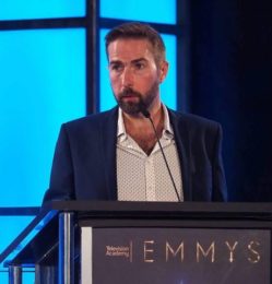 Kelvin Lawson – Director Lisden Technology – making his Emmy Awards acceptance speech